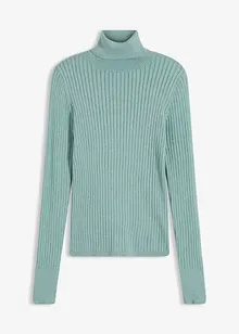 Ribbstickad polotröja, bonprix