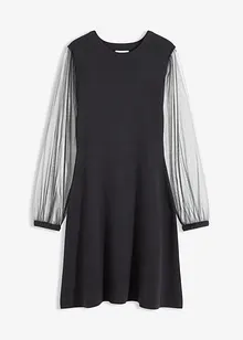 Stickad klänning i följsam viskosmix, bonprix