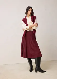 Stickad kjol med merinoull, bonprix