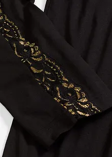 Pyjamas med skir, glittrig spets, bonprix