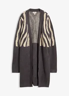 Stickad kofta med zebramönster, bonprix