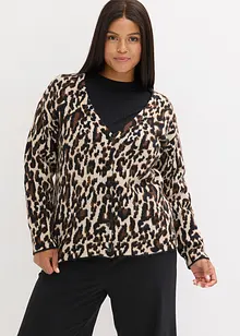 Cardigan i jacquard, bonprix