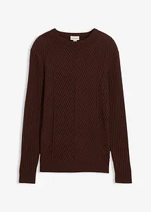 Ribbad tröja av bomullsmix, bonprix