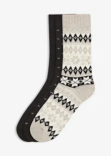 Termostrumpa med mjuk frottéinsida (3-pack), bonprix