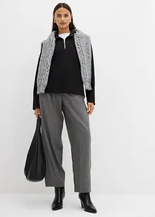 Tröja av viskosmix, med krage, bonprix