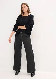 Hålmönstrad tröja, bonprix