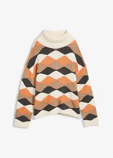 Mönstrad polotröja, bonprix