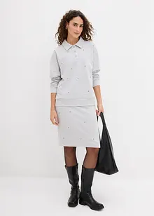 Sweatshirt med nitar, bonprix
