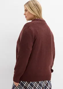 Cardigan med rund halsringning, bonprix