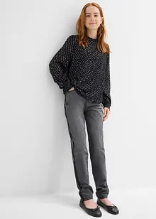 Chiffongblus med kruskrage, bonprix