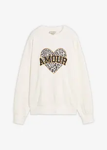 Oversizesweatshirt i bomullsmix, bonprix