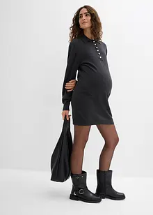 Mamma-/amningsklänning i finstickad ekologisk bomull, bonprix