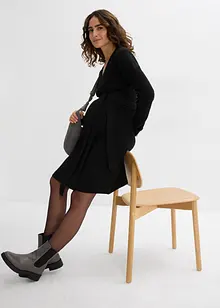 Stickad mammaklänning i omlottmodell, bonprix