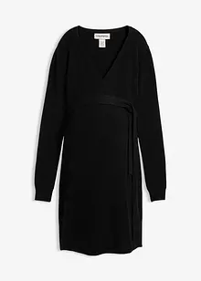 Stickad mammaklänning i omlottmodell, bonprix