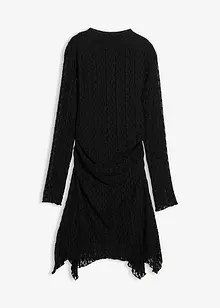 Spetsklänning med flikig nederkant, bonprix
