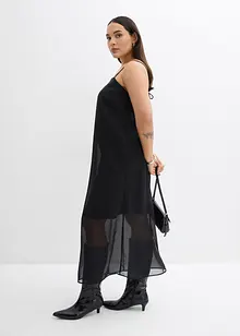 Klänning med smala axelband, bonprix