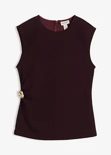 Linne i kräpp med prydnadsspänne, bonprix