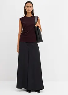 Linne i kräpp med prydnadsspänne, bonprix