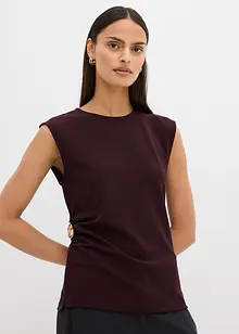 Linne i kräpp med prydnadsspänne, bonprix