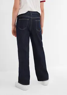 Fodrade jeans med jerseyfoder och vida ben, Mid Waist, bonprix