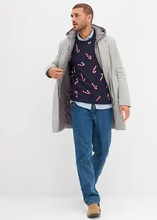 Finstickad tröja med julmotiv, bonprix