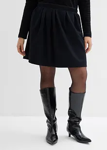 Kjol med gubbveck i lätt glänsande viskosmix, bonprix