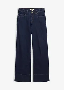 Wide Leg Jeans Mid Waist, med ekologisk bomull, bonprix