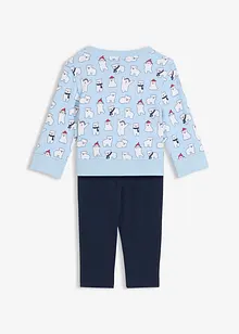 Sweatshirt och leggings av ekologisk bomull (2 delar), bonprix