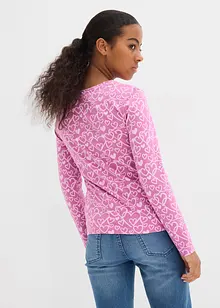 Långärmad topp av ekologisk bomull (3-pack), bonprix