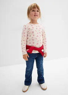 Långärmad topp i ekologisk bomullsmix, bonprix