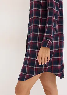 Nattlinne i vävd flanell med knappslå, bonprix