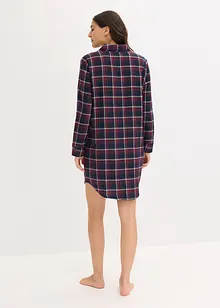 Nattlinne i vävd flanell med knappslå, bonprix
