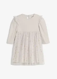 Långärmad body och klänning för bebisar, bonprix