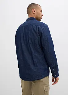 Jeansskjorta med varmt foder, bonprix