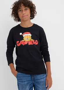 Långärmad T-shirt i bomull med juligt katten Gustaf-motiv, Garfield