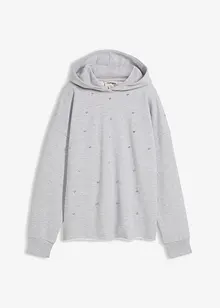 Oversize-hoodie med dekorstenar, bonprix