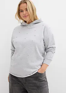 Oversize-hoodie med dekorstenar, bonprix