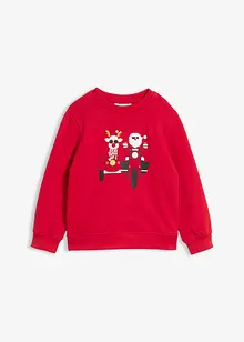 Sweatshirt med julmotiv i ekologisk bomull, bonprix