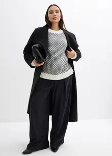 Grovstickad tröja i materialmix, bonprix