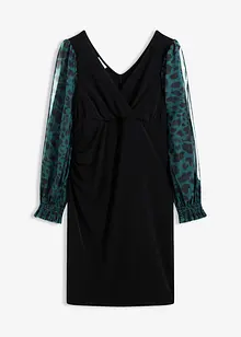 Figurnära miniklänning med cut-outs på ärmarna, bonprix