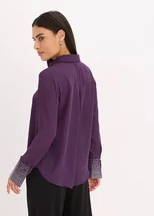 Skjortblus med glitterstenar, bonprix