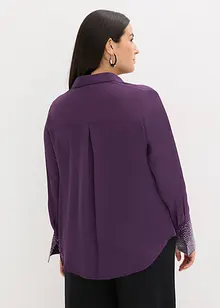 Skjortblus med glitterstenar, bonprix