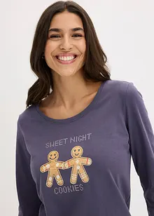 Pyjamas med flanellbyxa, bonprix