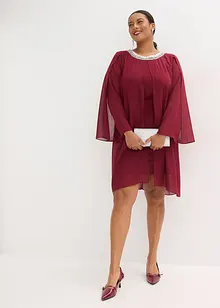 Chiffongklänning med strassapplikation, bonprix