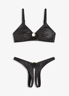 Bralette och stringtrosa ouvert (2 delar), bonprix