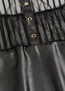 Klänning med halterneck, wetlook, bonprix