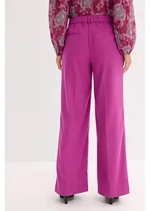 Kritstrecksrandig byxa med vida ben, bonprix