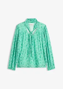 Långärmad topp i tunn mesh, bonprix