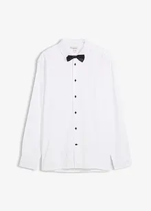 Skjorta och fluga (2 delar) av ekologisk bomull, bonprix