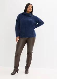 Polotröja i mjukt fjädergarn, bonprix